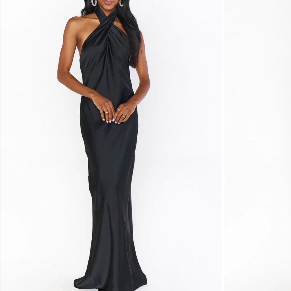 Black Jasmine halter maxi dress - show me your mumu